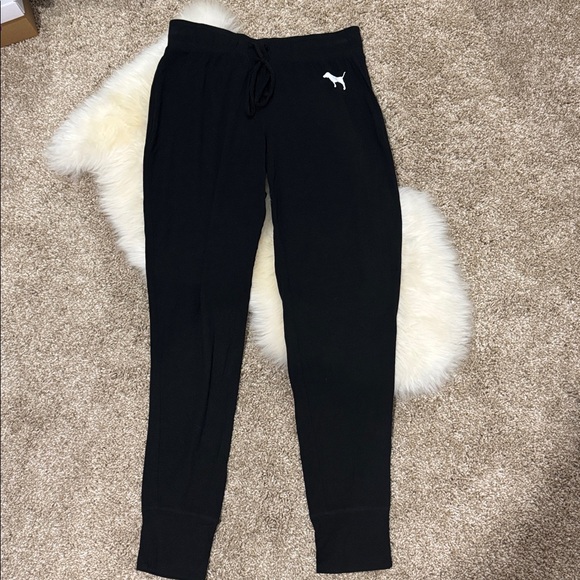 PINK Victoria's Secret Women’s Black Lounge Pants Joggers Size S - Picture 2 of 6
